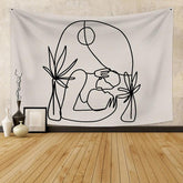 Lofaris Black And White Valentine’s Still Life Wall Tapestry